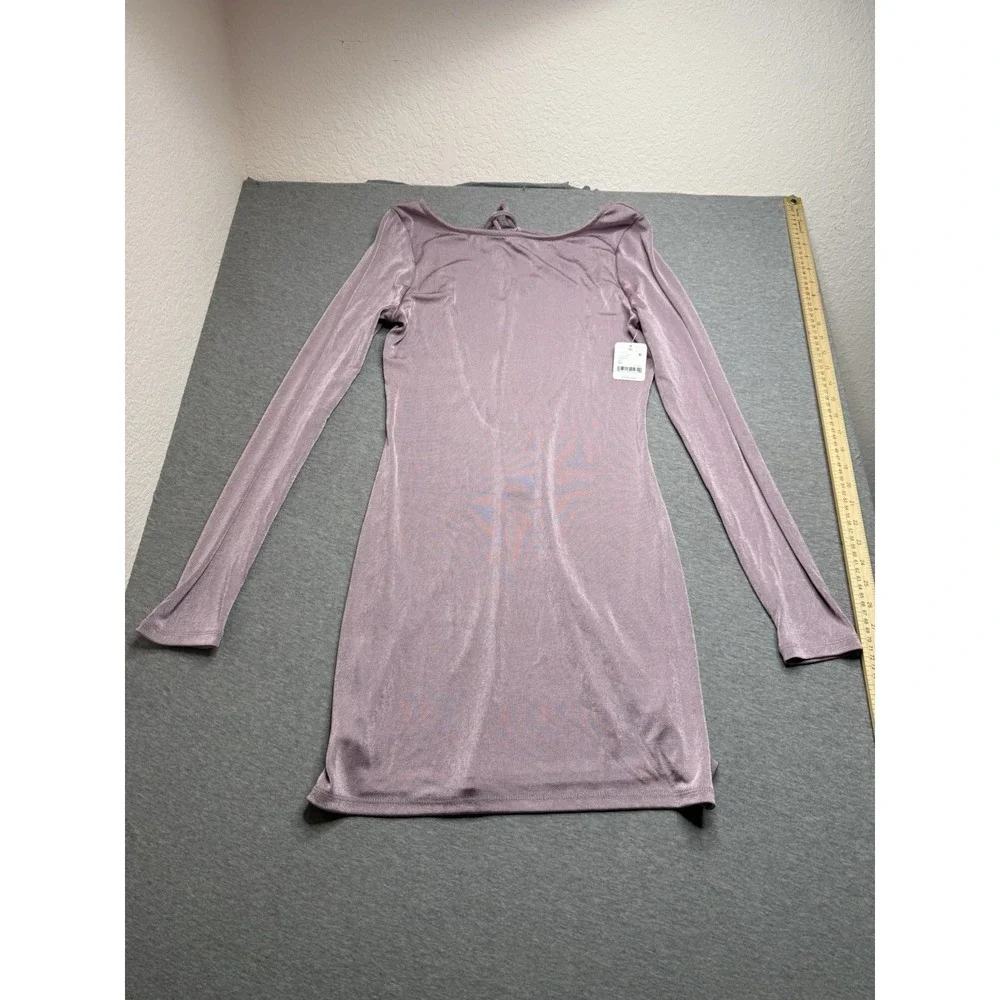 NWT Free People Call‎ Me Later Long Sleeve Minidress Size XL Dawn Pink